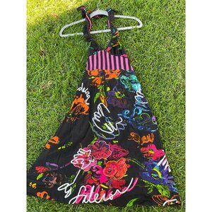 Miss Sidecar Printed Tie & Dye Mini Dress Beach Resort S
